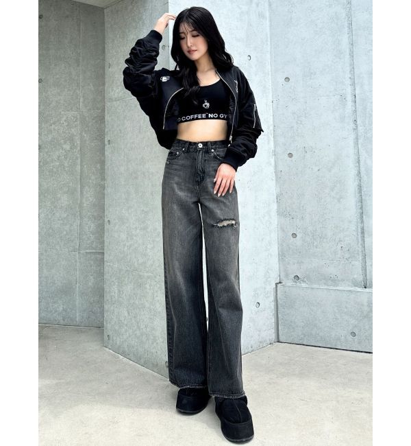 GYDA「NO COFFEE NO GYDAショートMA1」|ブルゾン・スタジャン|