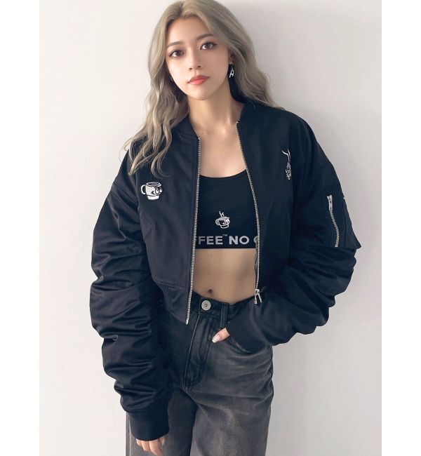 GYDA「NO COFFEE NO GYDAショートMA1」|ブルゾン・スタジャン|