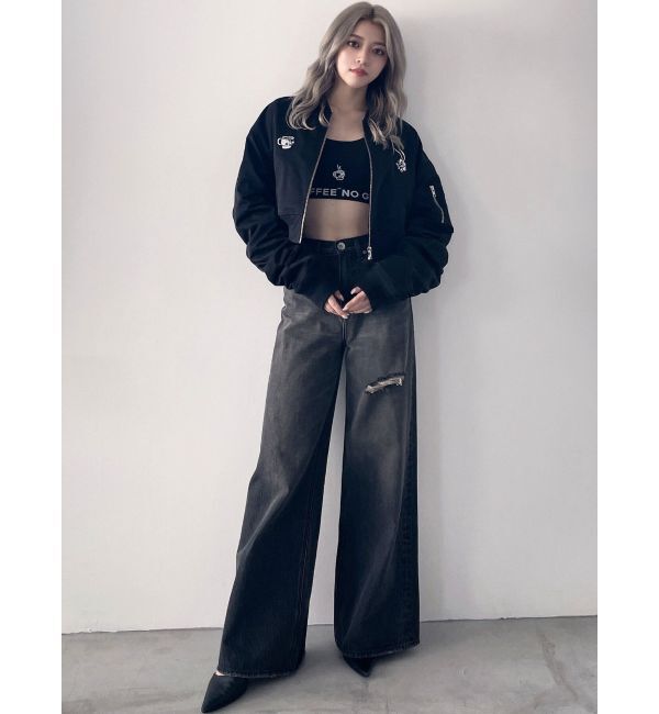 GYDA「NO COFFEE NO GYDAショートMA1」|ブルゾン・スタジャン|