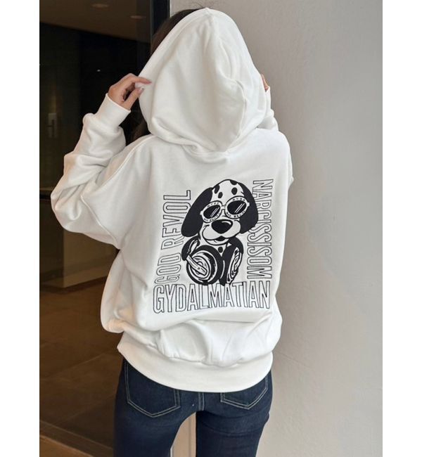 GYDA「HEADPHONE GYDALMATIANスウェットパーカー」|パーカー|オフホワイト
