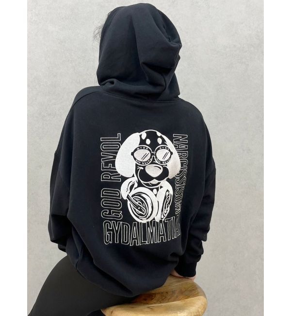 GYDA「HEADPHONE GYDALMATIANスウェットパーカー」|パーカー|ブラック