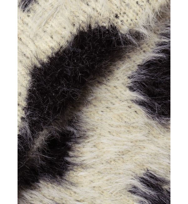 GYDA「レオパードショートシャギーニットトップス」|ニット・セーター|