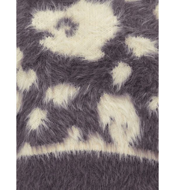 GYDA「レオパードショートシャギーニットトップス」|ニット・セーター|