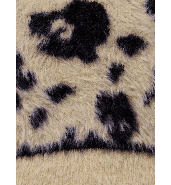 GYDA「レオパードショートシャギーニットトップス」|ニット・セーター|