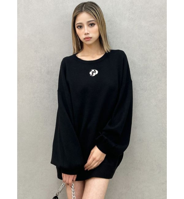 GYDA「GDロゴLOOSEモチーフニットトップス」|ニット・セーター|