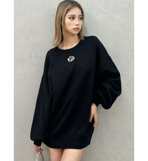 GYDA「GDロゴLOOSEモチーフニットトップス」|ニット・セーター|