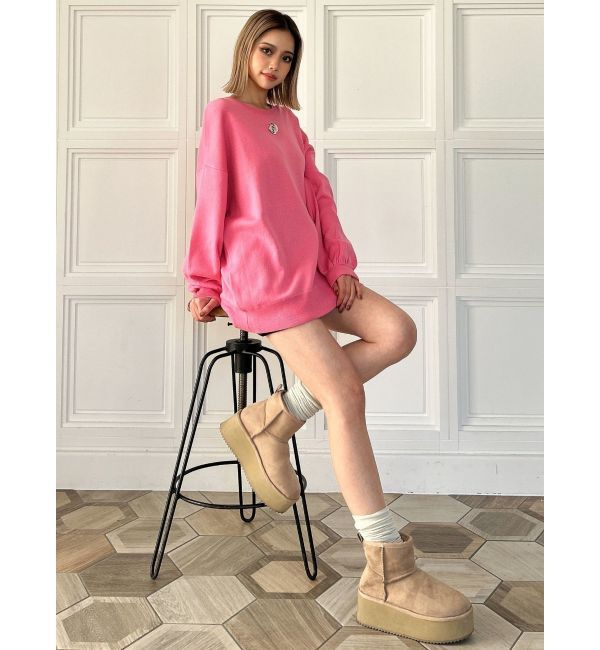 GYDA「GDロゴLOOSEモチーフニットトップス」|ニット・セーター|