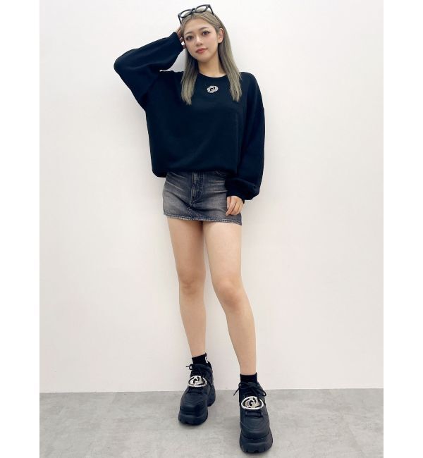 GYDA「GDロゴLOOSEモチーフニットトップス」|ニット・セーター|