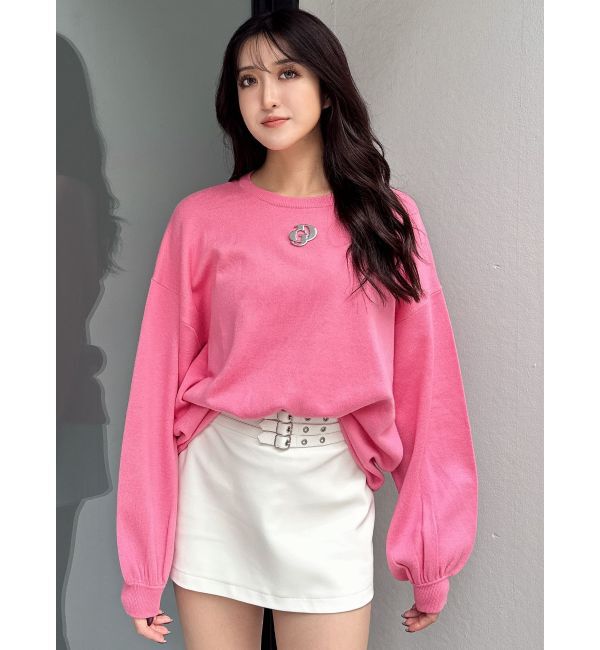 GYDA「GDロゴLOOSEモチーフニットトップス」|ニット・セーター|