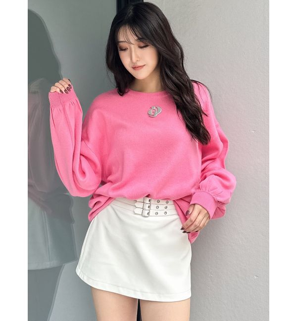 GYDA「GDロゴLOOSEモチーフニットトップス」|ニット・セーター|