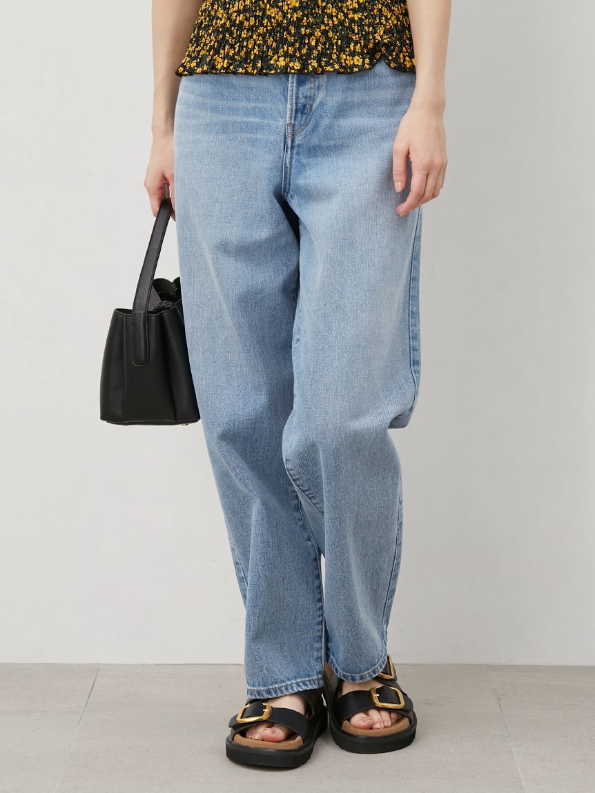 Mila Owen「【ウォッシャブル】ウエストゴムギャザーデニムパンツ」|デニム|