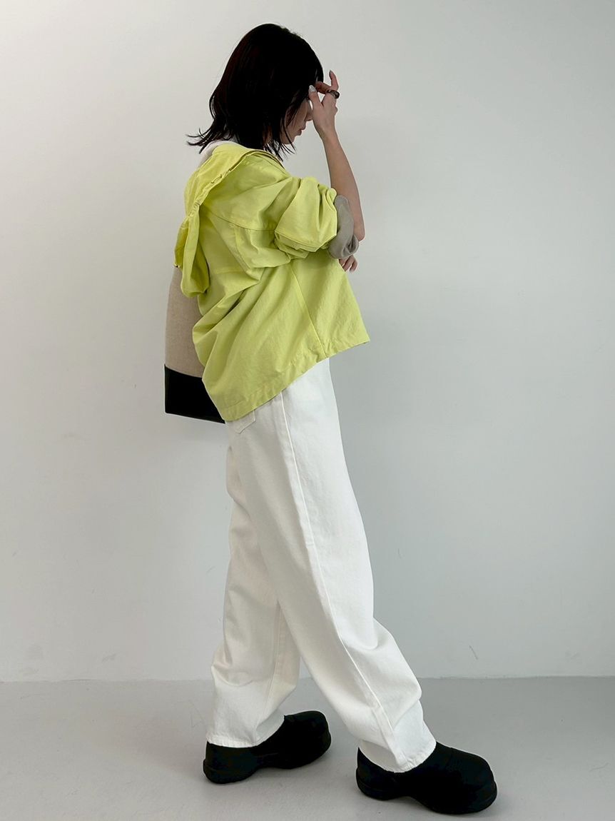 Mila Owen「【ウォッシャブル】ウエストゴムギャザーデニムパンツ」|デニム|