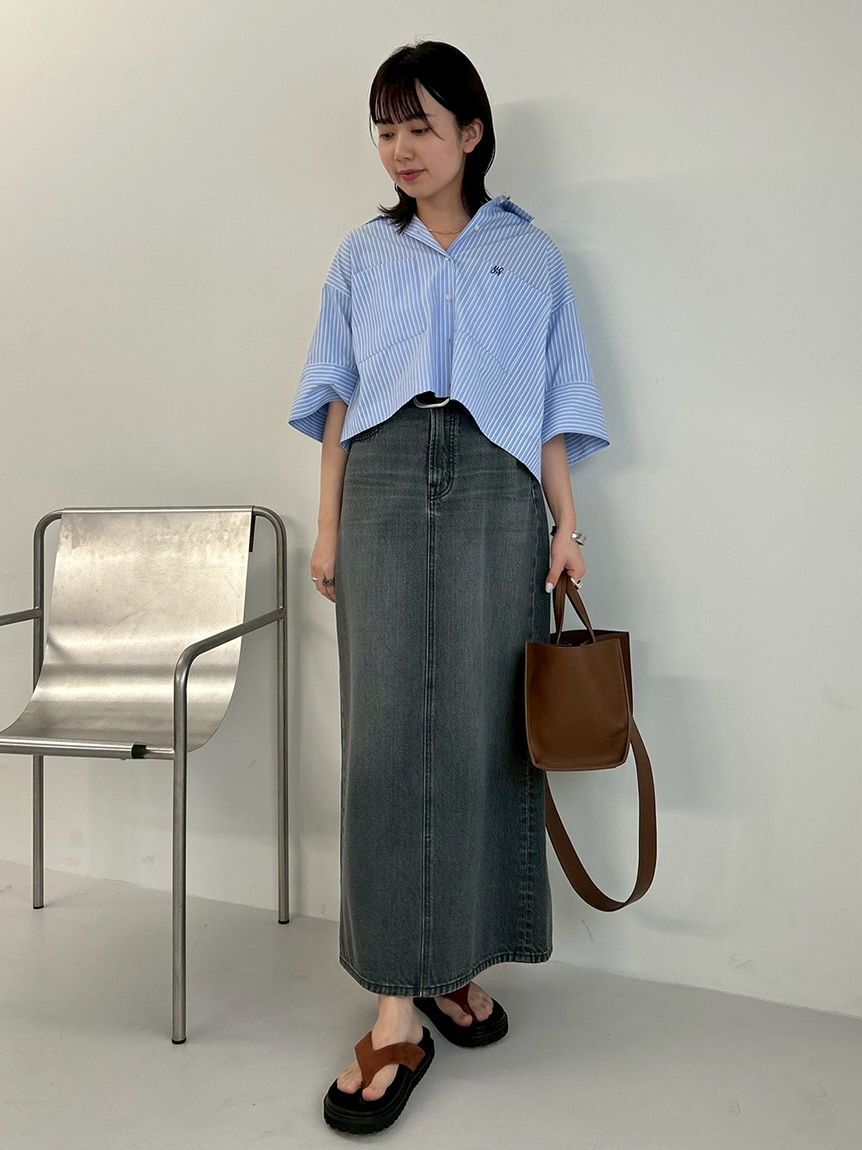 Mila Owen「後ベンツストレートマキシデニムスカート」|スカート|