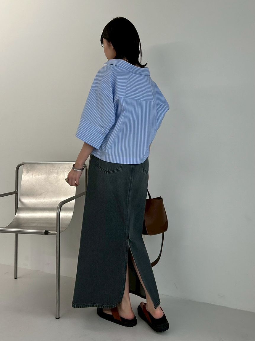 Mila Owen「後ベンツストレートマキシデニムスカート」|スカート|