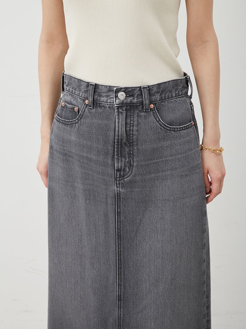 Mila Owen「後ベンツストレートマキシデニムスカート」|スカート|