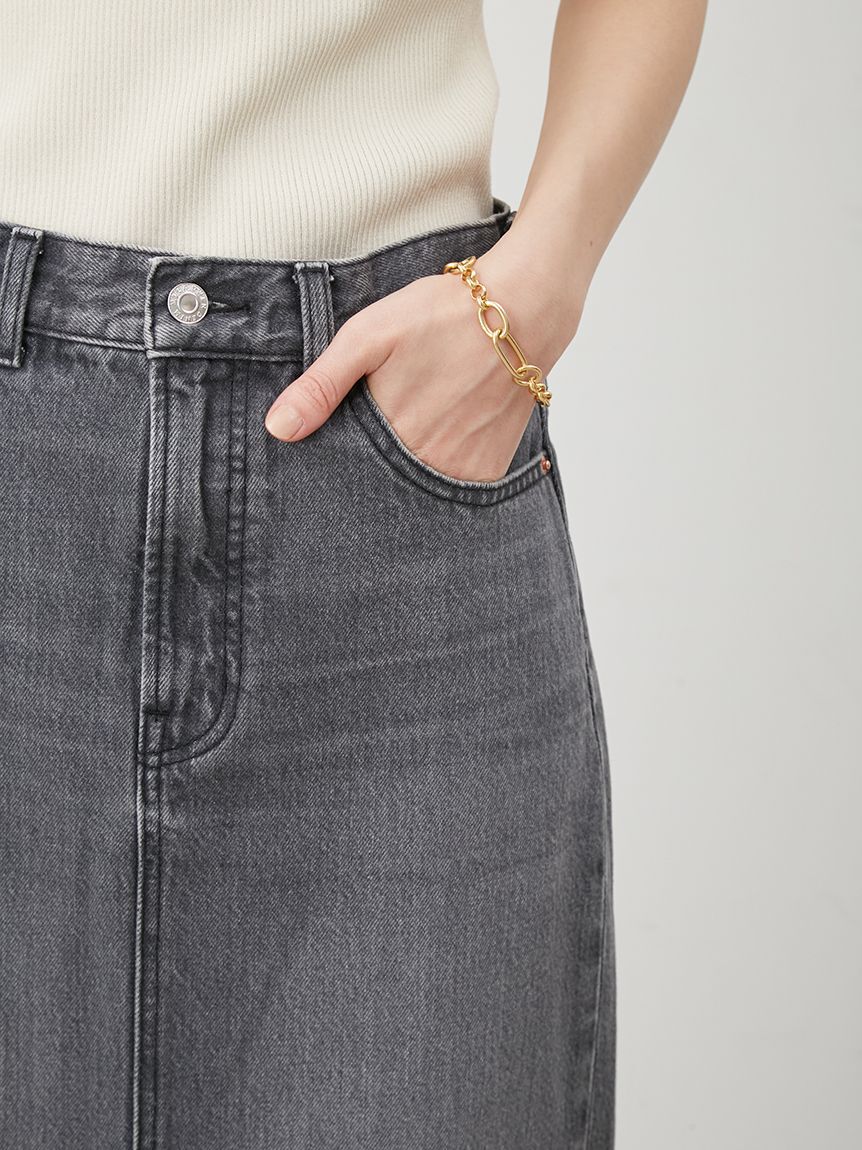 Mila Owen「後ベンツストレートマキシデニムスカート」|スカート|