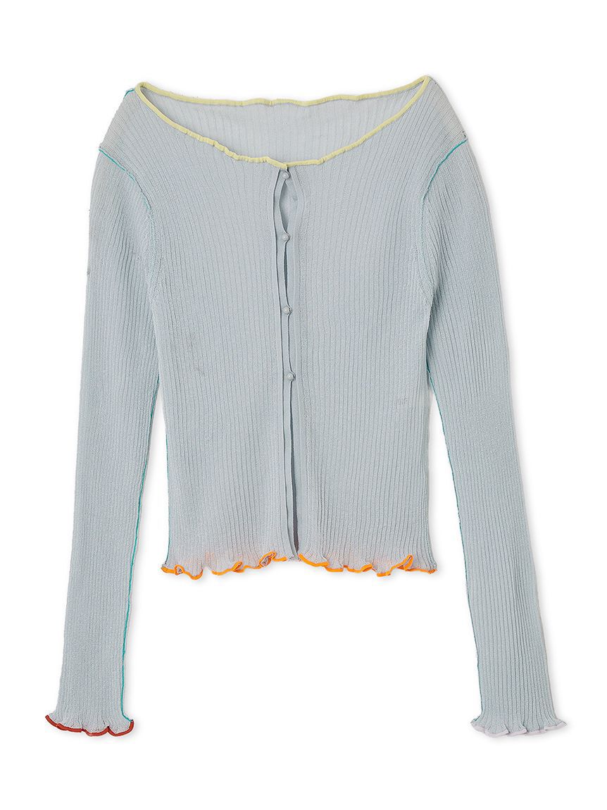 FURFUR「マルチカラートリムカーディガン」|カーディガン|