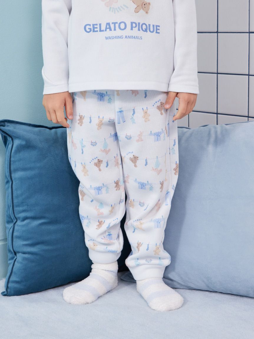 GELATO PIQUE KIDS & BABY「【KIDS】ウォッシングアニマル柄ロングパンツ」|ルームウェア|BLU