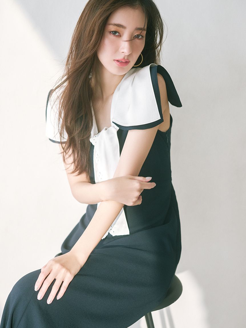 SNIDEL「【00サイズあり】セーラースカーフワンピース」|ワンピース|