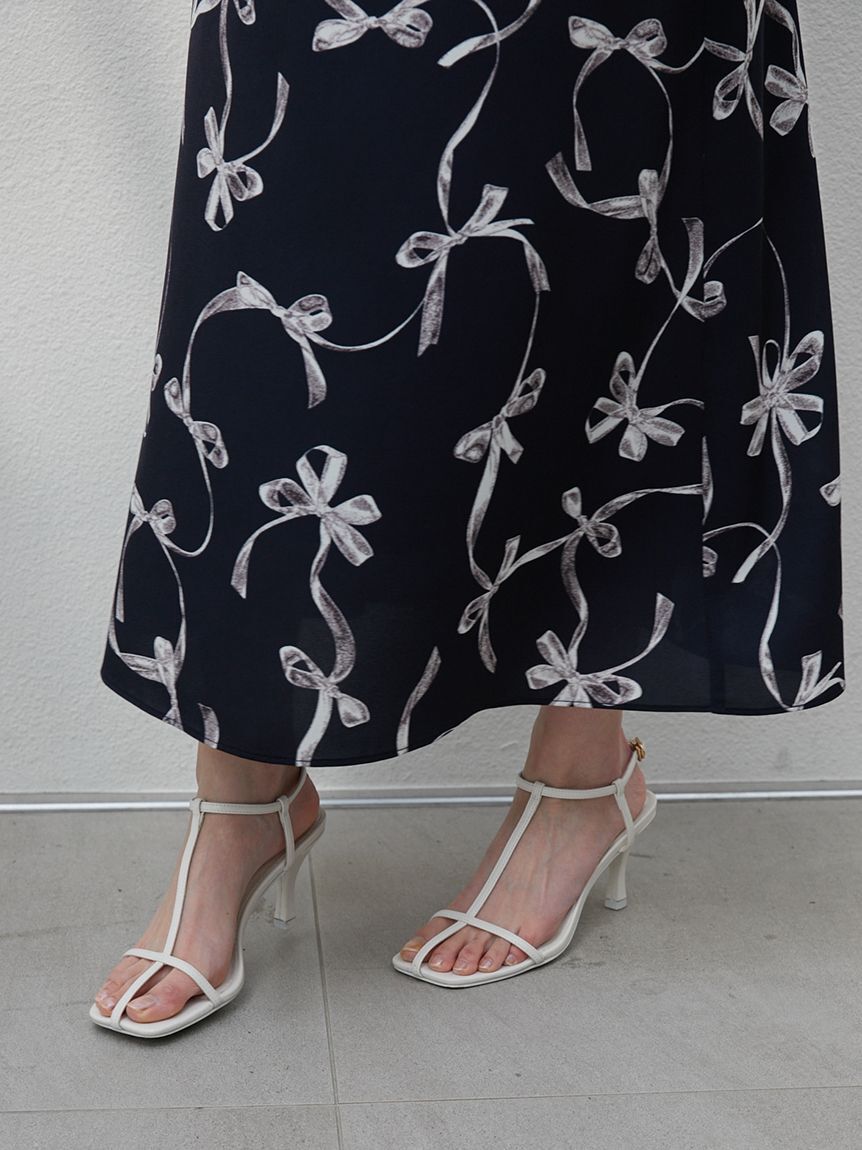 SNIDEL「【00サイズあり】Sustainableリボンプリントワンピース」|ワンピース|