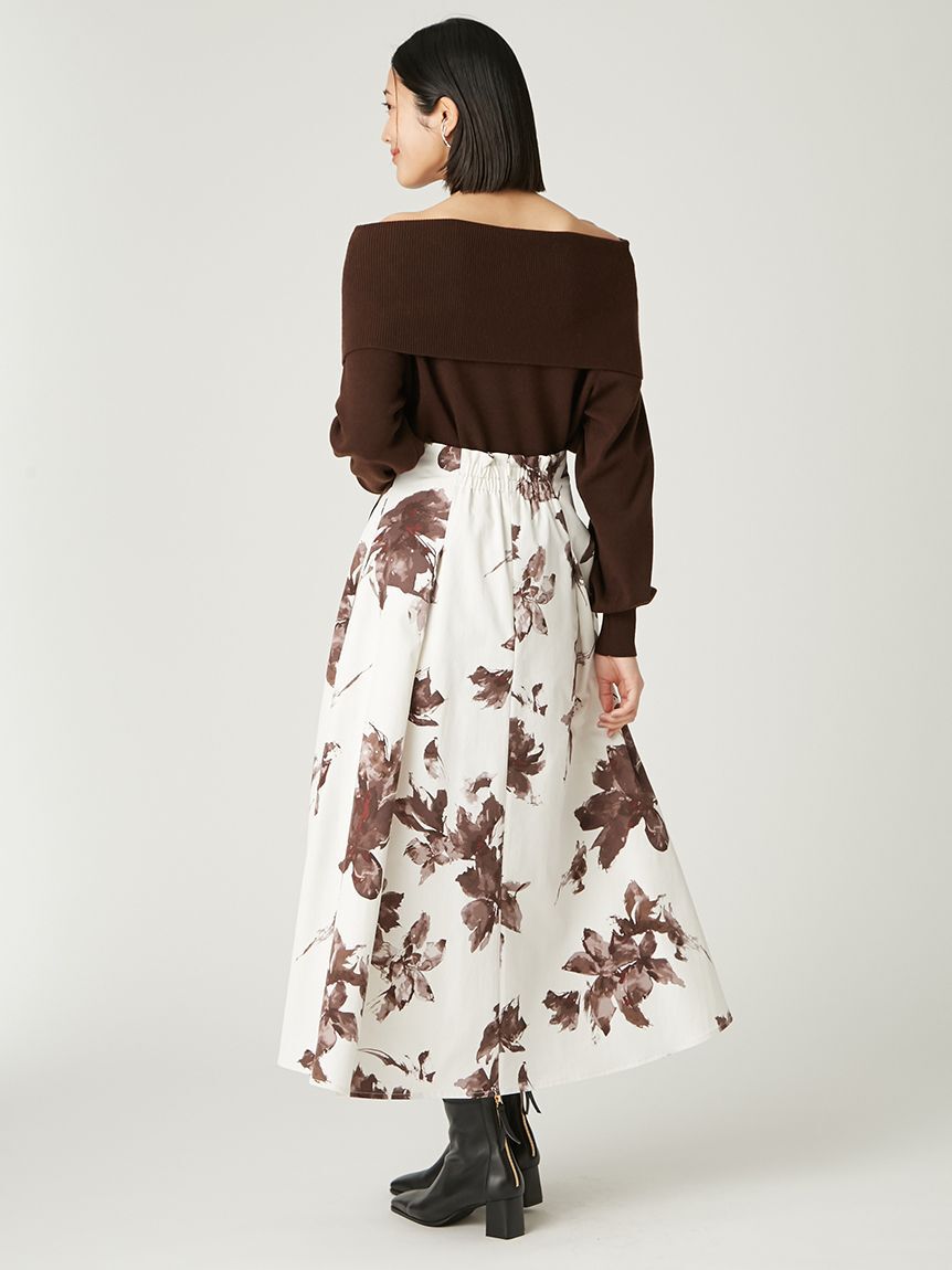 FRAY I.D「ワイドカラーオフショルダープルオーバー」|ニット・セーター|