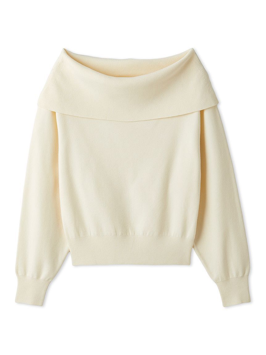 FRAY I.D「ワイドカラーオフショルダープルオーバー」|ニット・セーター|