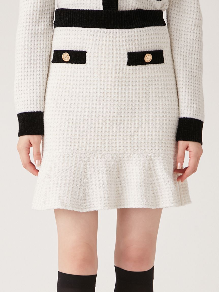 LILY BROWN「【WEB・一部店舗限定カラー】【LILY BROWN&times;MARY QUANT】ツイードニットスカート」|スカート|