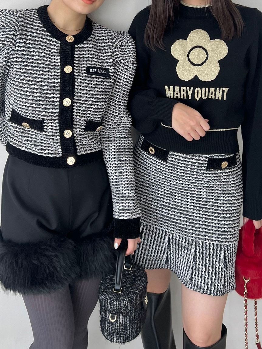 LILY BROWN「【WEB・一部店舗限定カラー】【LILY BROWN&times;MARY QUANT】ツイードニットスカート」|スカート|