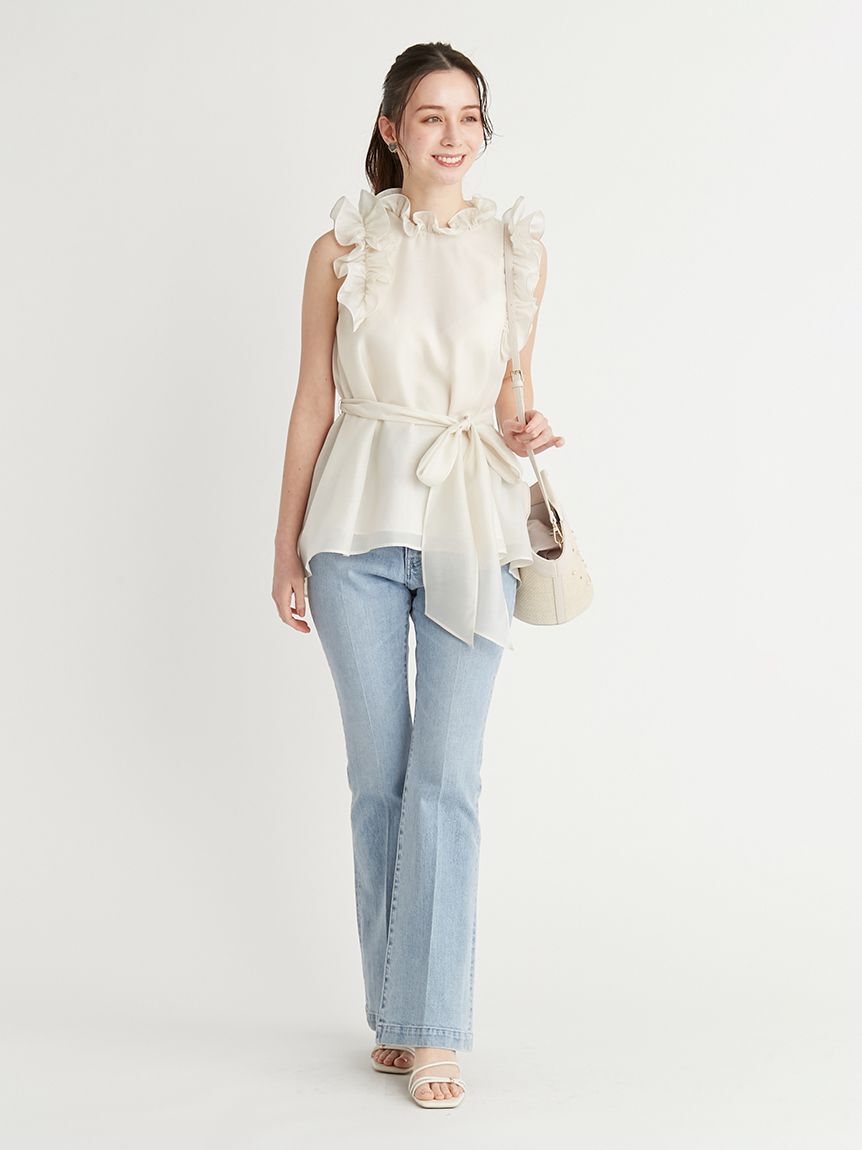 CELFORD「ハイウエストフレアデニムパンツ」|デニム|