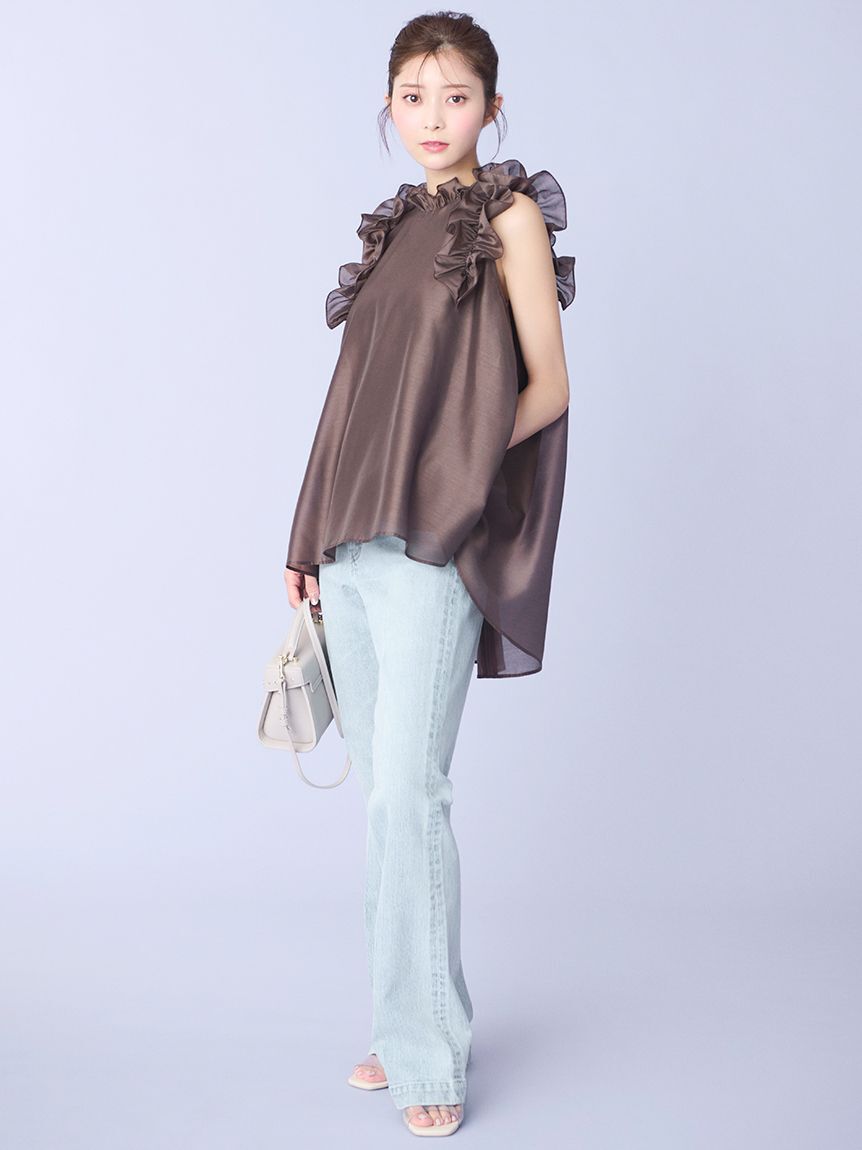 CELFORD「ハイウエストフレアデニムパンツ」|デニム|