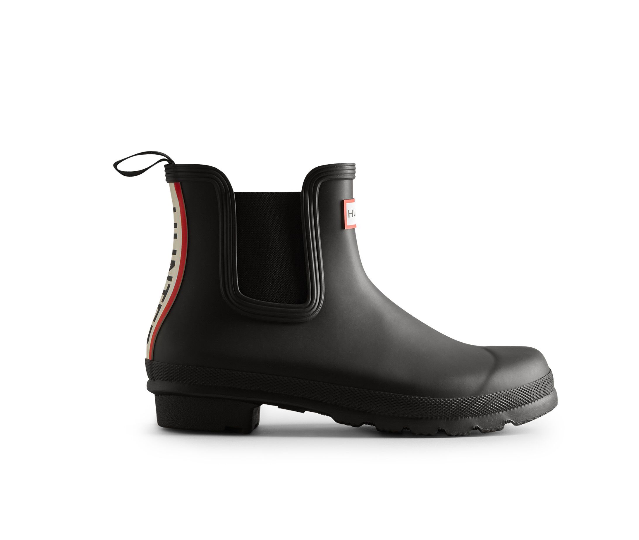 HUNTER「レディース オリジナル チェルシー ハンター トリ カラー ロゴ バックストラップ ブーツ」|レインシューズ|