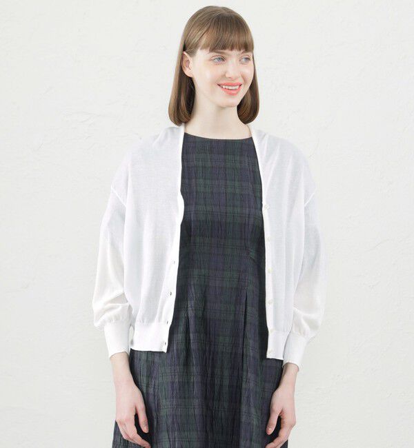MACKINTOSH PHILOSOPHY「【Heavenly Sheer Knit】ドルマンカーディガン」|ニット・セーター|オフホワイト