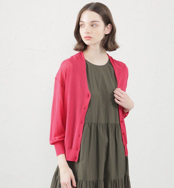 MACKINTOSH PHILOSOPHY「【Heavenly Sheer Knit】ドルマンカーディガン」|ニット・セーター|ピンク