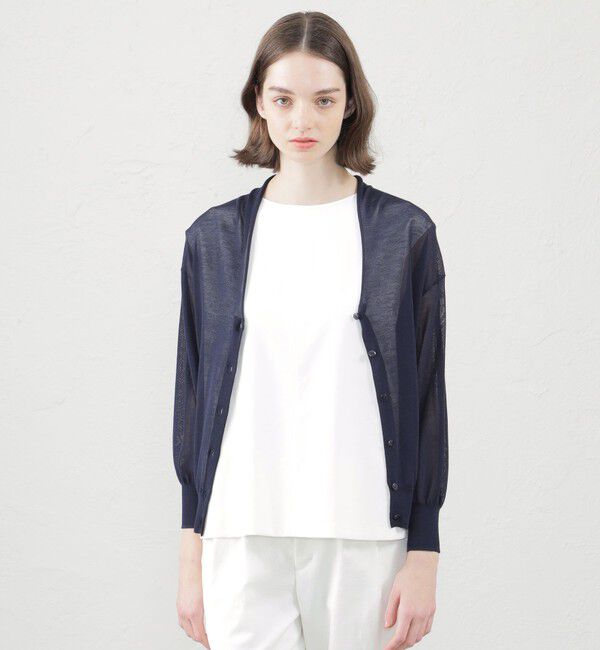 MACKINTOSH PHILOSOPHY「【Heavenly Sheer Knit】ドルマンカーディガン」|ニット・セーター|ネイビー