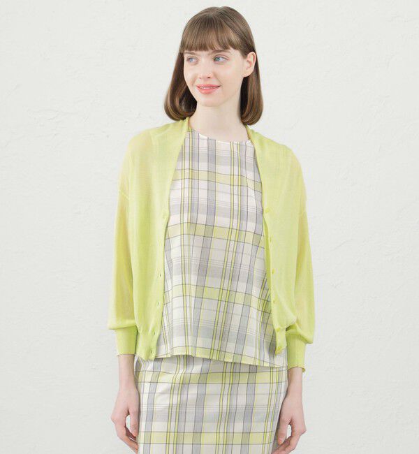 MACKINTOSH PHILOSOPHY「【Heavenly Sheer Knit】ドルマンカーディガン」|ニット・セーター|イエロー