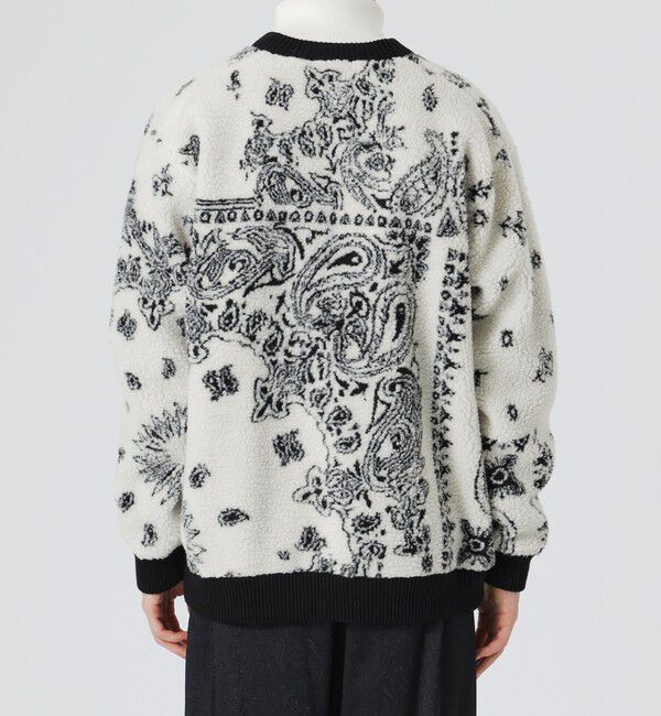  「【Safari12月号掲載】【UNISEX】ペイズリーボアコンビニットカーデ」|ニット・セーター|