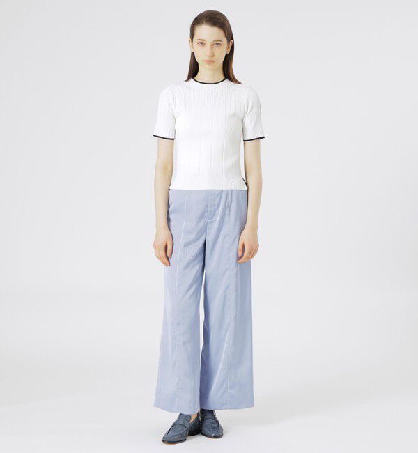  「ラインワイドパンツ」|スラックス|