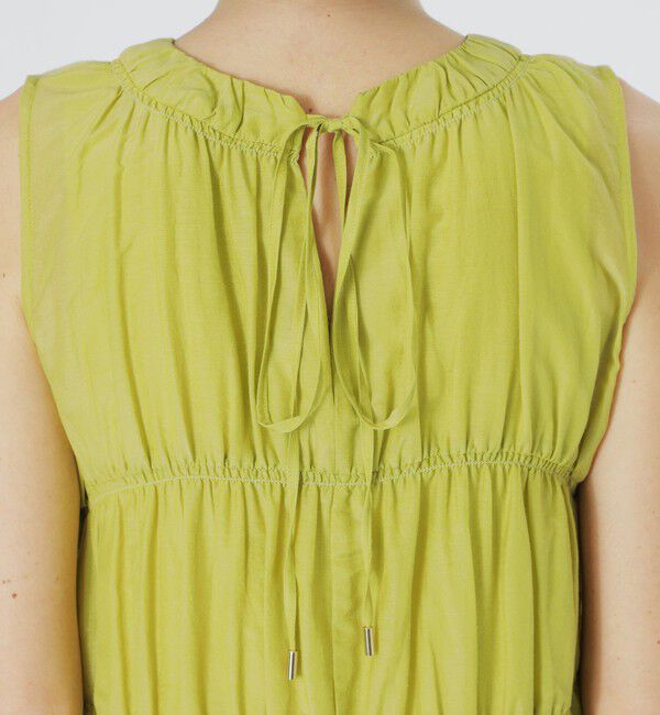  「コットンシルクギャザーワンピース」|ワンピース|