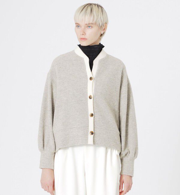  「MAPELラメイタリアンエアリー」|ブルゾン・スタジャン|グレー