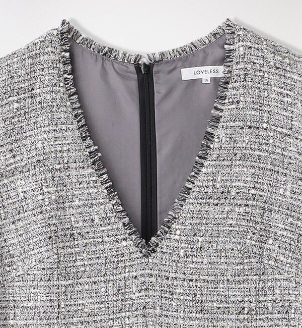  「ファンシーツイードワンピース」|ワンピース|