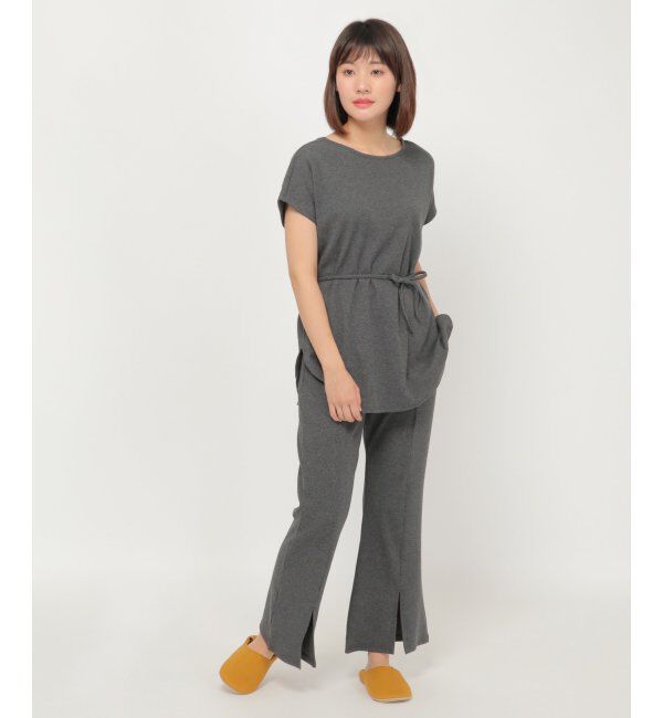 IKKA LOUNGE「テレコノースリーブプルオーバー」|Tシャツ・カットソー|