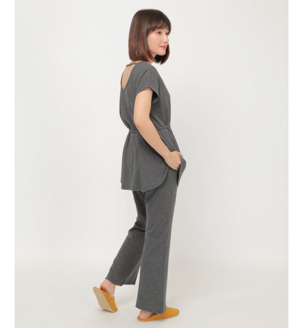 IKKA LOUNGE「テレコノースリーブプルオーバー」|Tシャツ・カットソー|