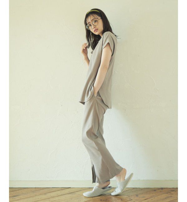 IKKA LOUNGE「テレコノースリーブプルオーバー」|Tシャツ・カットソー|