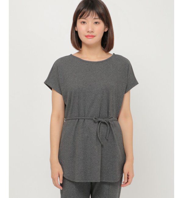 IKKA LOUNGE「テレコノースリーブプルオーバー」|Tシャツ・カットソー|