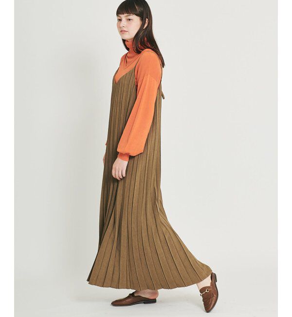 IKKA LOUNGE「&radic;M ルートエム プリーツワンピース」|ワンピース|コーヒー