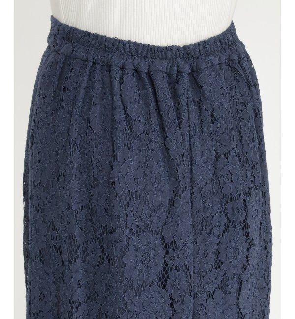 IKKA LOUNGE「レースセミタイトスカート」|スカート|