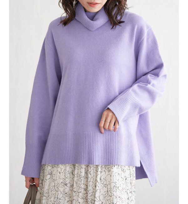 ikka「ワイドタートルネックニットプルオーバー」|プルオーバー|
