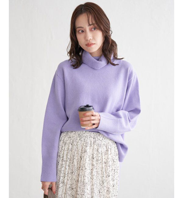 ikka「ワイドタートルネックニットプルオーバー」|プルオーバー|