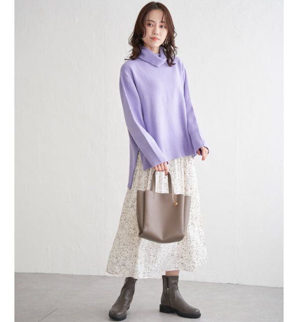 ikka「ワイドタートルネックニットプルオーバー」|プルオーバー|