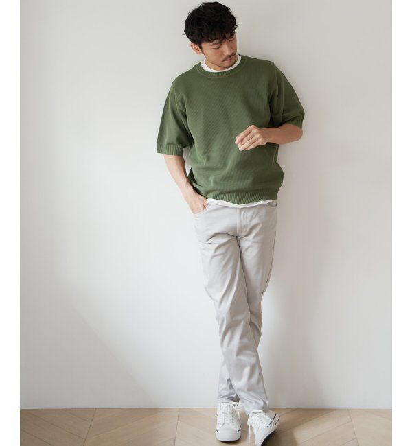 ikka「【2点セット】ワッフルニット半袖インナーセット」|ニット・セーター|